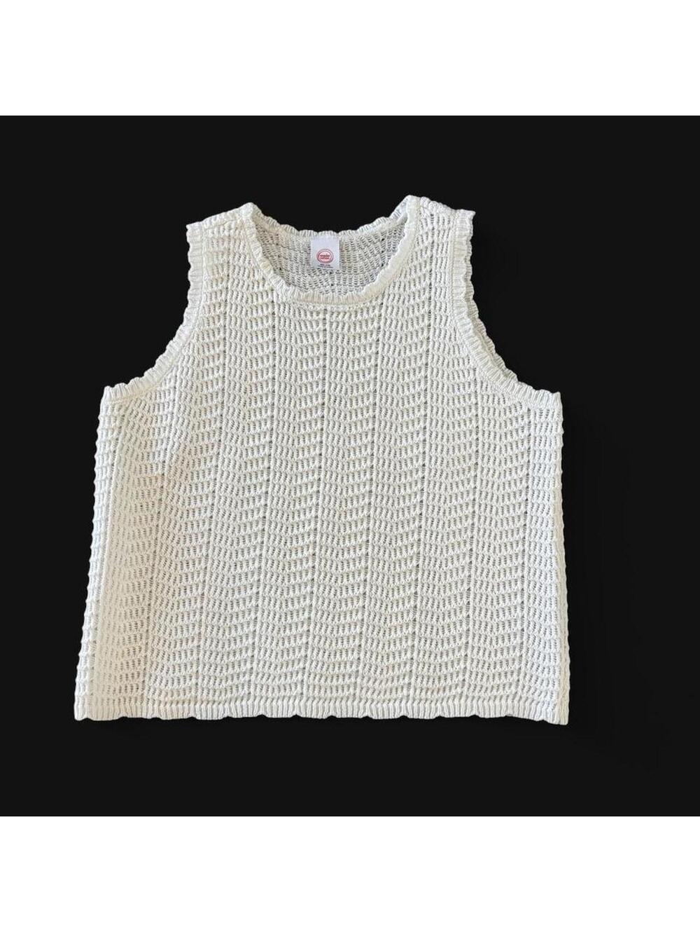 NWT White Crochet Tank Top